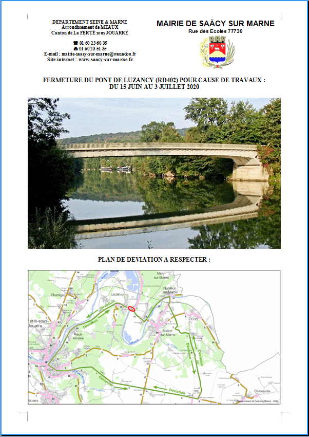 information pont de luzancy 2020